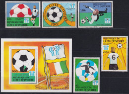 F-EX46814 IVORY COAST COTE D'IVORE MNH 1978 ARGENTINA SOCCER WORLD CUP SET - 1978 – Argentine