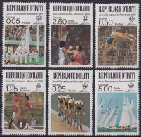 F-EX47642 HAITI MNH 1978 MONTREAL OLYMPIC GAMES ATHLETISM YACHTING BICYCLE EQUESTRIAN.  - Estate 1976: Montreal
