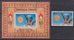 F-EX47644 TRINIDAD & TOBAGO MNH 1977 MONTREAL OLYMPIC GAMES ATHLETISM WINNER HASELY CRAWFORD.  - Verano 1976: Montréal