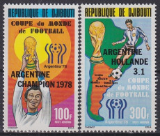 F-EX47647 DJIBOUTI MNH 1978 WORLD CUP SOCCER FOOTBALL WINNER OVERPRINT.  - 1978 – Argentine