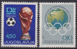 F-EX47670 YUGOSLAVIA MNH 1974 WORLD CUP SOCCER FOOTBALL.  - 1974 – West-Duitsland