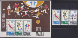 F-EX47677 MALTA MNH 1978 WORLD FOOTBALL SOCCER CHAMPIONSHIP.  - 1978 – Argentine