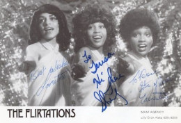 The Flirtations Northern Soul 1970s Group FULLY Hand Signed Photo - Acteurs & Comédiens