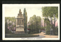 AK Breda, Monument Met Valkenberg  - Breda