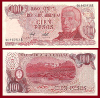 Argentina P302b, 100 Pesos, San Martin Set, Coastline Of Ushaniza UNC, See UV - Argentina