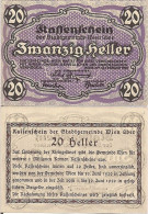 Austria P R57, 20 Heller, Regional Note For Vienna, 1920, UNC - Oostenrijk