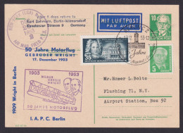 Flugpost Brief Air Mail DDR Privatganzsache Köpfe Bebel P 41 II C Inter Zudruck - Postkaarten - Gebruikt