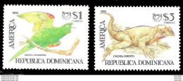2864. Parrots - Reptils - UPAEP - Dominicana Yv 1117-18 - MNH - 1,85 - Papagayos