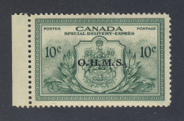Canada OHMS Special Delivery Stamp; #EO1-10c MH VF Guide Value = $16.00 - Overprinted