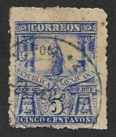 SE)1896-97 MEXICO  STATUE OF CUAUHTEMOC 5C SCT 261D, USED_ - Mexico