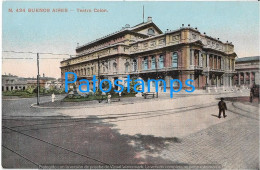 225768 ARGENTINA BUENOS AIRES TEATRO COLON & RAILROAD POSTAL POSTCARD - Argentine