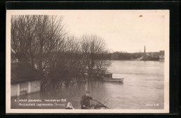 CPA Villa-Draveil, Restaurant Lapreuvote, Terrasse, Inondation 1910, Bateau Im Inondation  - Draveil