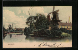AK Zwolle, Stadsgracht, Die Windmühle  - Zwolle