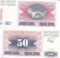 Bosnia P12a, 50 Dinara Bridge At Mostar, Uncirculated 1992 - Bosnien-Herzegowina