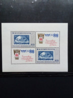 UNGARN BLOCK 47 A POSTFRISCH BRIEFMARKENAUSSTELLUNG WIPA 1965 MARKE AUF MARKE - Blocchi & Foglietti