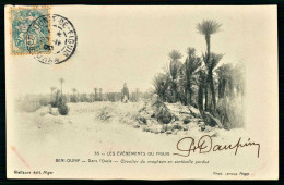 A68  ALGERIE CPA BENI-OUNIF  - DANS L' OASIS , CAVALIER DU MAGHZEN EN SENTINELLE PERDUE - Collections & Lots