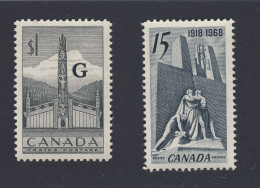 2x Canada MNH VF Stamps #O32-$1.00 Totem G & #486-15c Guide Value = $21.00 - Surchargés