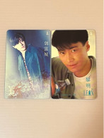 Singapore Telecom Singtel GPT Phonecard - King Of Pop Aaron Kwok & Leon Lai, Set Of 2 Used Cards - Singapour