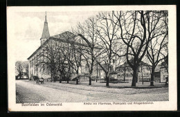 AK Beerfelden /Odenwald, Kirche Mit Pfarrhaus, Marktplatz Und Kriegerdenkmal  - Odenwald