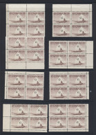 32x Canada G OP Over Print Stamps; 8x Matched Corner Blocks. Guide Value = $72.00 - Surchargés