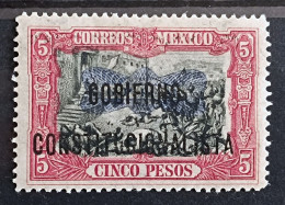 MEXICO 1916 Sc. 538var DK BLUE TRIAL COLOR PROOF Of Corbata Ovpt., MH, Rare Thus - Mexico