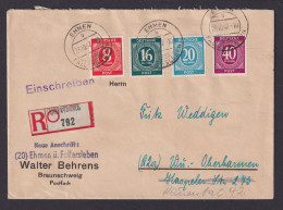 All. Besetzung R Brief Landpoststempel Ehmen über Fallersleben Not R-Zettel Nach - Lettres & Documents