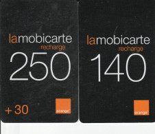 B05 -2 RECHARGES MOBICARTES, Pour 1 Euro - Mobicartes (recharges)