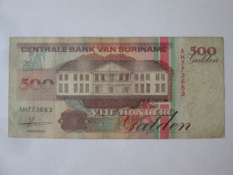 Surinam 500 Gulden 1991 Banknote See Pictures - Surinam