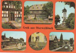 3127 - Oberweissbach - Fröbelmuseum-Portal, Fröbelmuseum, Fröbelturm, Markt Mit Gasthaus Zur Schenke Und Rathaus, - Oberweissbach