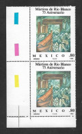 SE)1978 MEXICO  75th ANNIVERSARY OF THE MARTYRS OF RÍO BLANCO, 80C SCT 1264, B/2 MNH - Mexico