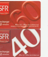 B05 -2 REHARGES SFR Pour 1 Euro - Kaarten Voor De Telefooncel (herlaadbaar)