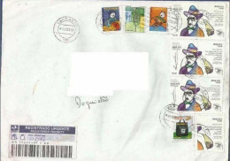 BRAZIL REGISTERED  POSTAL USED AIRMAIL COVER TO PAKISTAN - Luchtpost