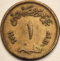 Egypt - Millieme AH1373-1954, KM# 375 (#3843) - Egipto