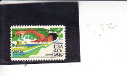 STATI UNITI  1983 - Yvert  A  97° -  Sport  - Nuoto - Femminile - 3a. 1961-… Usati