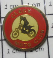 511D Pin's Pins / Beau Et Rare / MOTOS / CLECY MOTO CLUB MOTO-CROSS - Motorfietsen