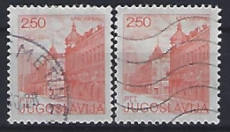 Jugoslavia 1980  Sehenswurdigkeiten (o) Mi.1843 A+C - Gebruikt