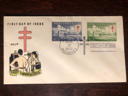 PHILIPPINES FDC COVER 1959 YEAR TUBERCULOSIS TB HEALTH MEDICINE STAMPS - Philippines