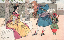 Illustration Henry Ou Henri Morin - A La Cour Du Roi Soleil Et Publicité Champagne Bulteaux - Carte Marey Dos Simple - Morin, Henri