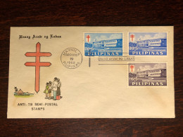 PHILIPPINES FDC COVER 1962 YEAR TUBERCULOSIS TB HEALTH MEDICINE STAMPS - Philippines