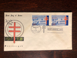 PHILIPPINES FDC COVER 1965 YEAR TUBERCULOSIS TB HEALTH MEDICINE STAMPS - Philippines