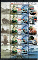 Belarus 2012 . Belarusian Railway - 150, Sheetlet Of 5 Stamps. Michel # 927 KB - Belarus