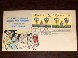 PHILIPPINES FDC COVER 1971 YEAR SURGERY AND PHARMACY HEALTH MEDICINE STAMPS - Philippines