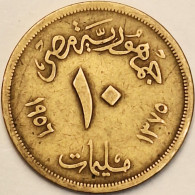 Egypt - 10 Milliemes AH1375-1956, KM# 381 (#3845) - Egypt