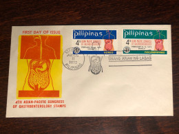 PHILIPPINES FDC COVER 1972  YEAR GASTROENTEROLOGY HEALTH MEDICINE STAMPS - Philippines