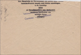 BiZone: Postscheckbrief Von Kiel 1945 Nach Hamburg - Covers & Documents