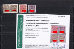 Sudetenland 1938- Maffersdorf: MiNr. 12,13A,23, Gestempelt - Sudetes