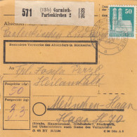 BiZone Paketkarte 1948: Garmisch-Patenkirchen Nach München-Haar - Lettres & Documents