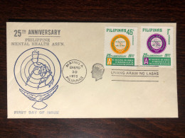 PHILIPPINES FDC COVER 1975 YEAR PSYCHIATRY MENTAL HEALTH MEDICINE STAMPS - Philippines