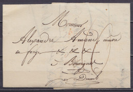 L. Datée 20 Juin 1834 De NAMUR Pour BOUVIGNES - Port "10" (au Dos: Cachet Oval "DEBOURSE / NAMUR" & Càd Arrivée DINANT) - 1830-1849 (Belgique Indépendante)