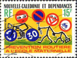 Nle-Calédonie Poste Obl Yv: 439 Mi:651 Prevention Routiere A L'ecole Maternelle (Lign.Ondulées) - Gebraucht